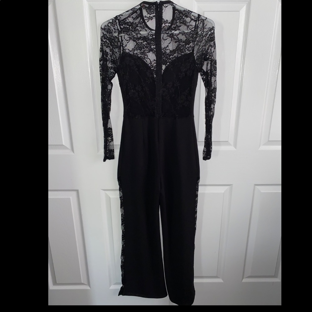 Woman’s black lace jumpsuit